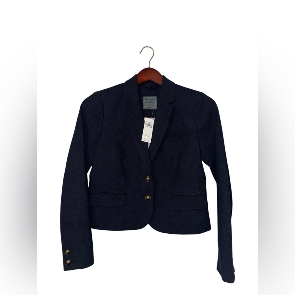 🔥NWT Albemarle & Fitch Navy Cropped Blazer Jacket Women’s Medium NWT $120